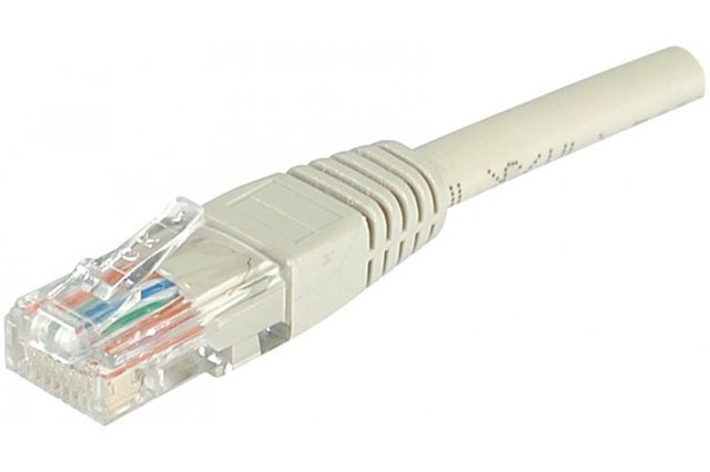 Câble ethernet cat6 10m non blindé gris CONECTICPLUS