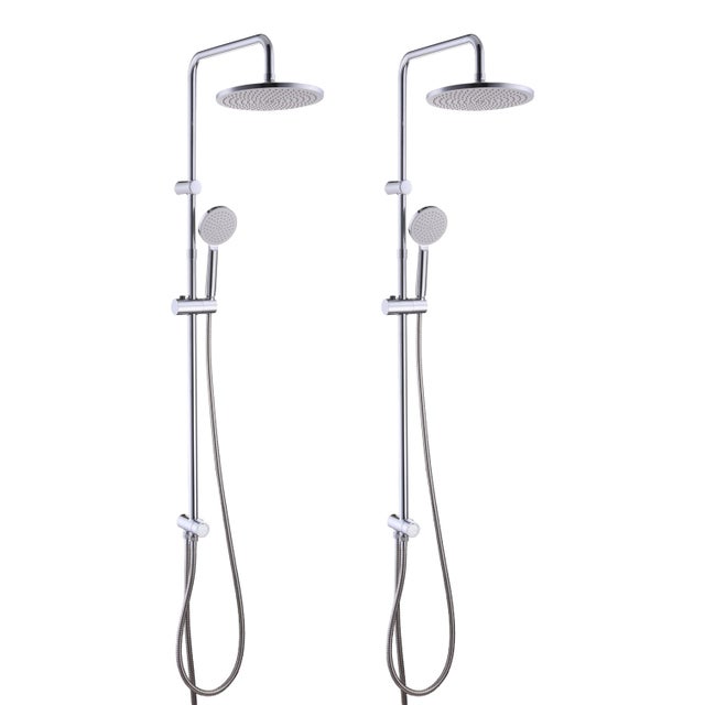 Lot de 2 colonnes de douche sans robinetterie 1 jet chrome Essential SENSEA