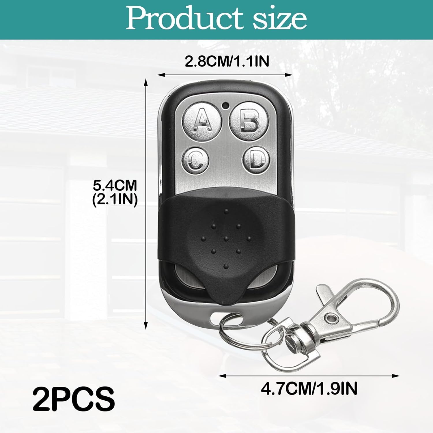 2 Pièces Telecommande Universelle Portail 433,92 MHz Code Fixe,telecommande universelle portail,bip portail universelle,telecommande porte de garage - 2