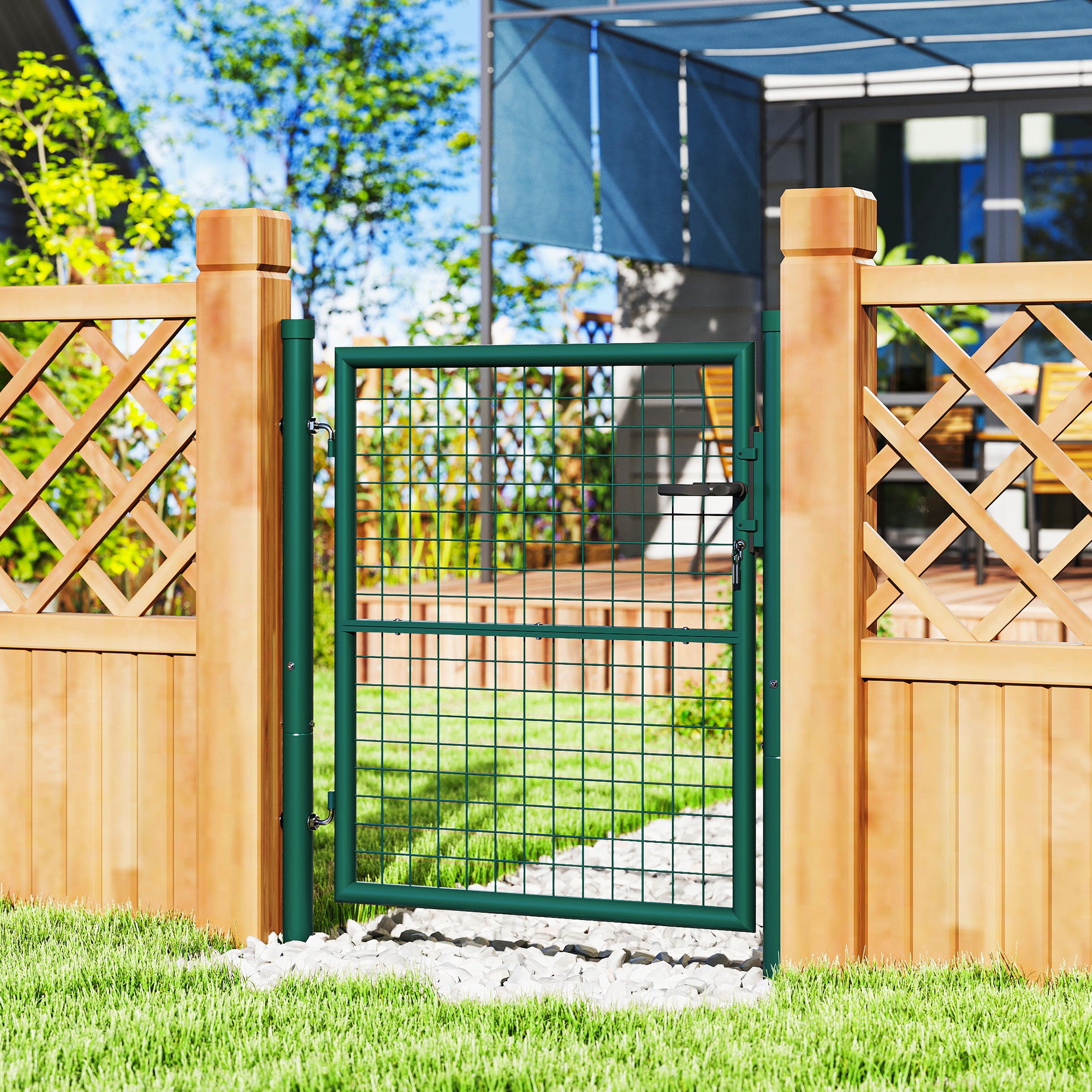 Portillon de jardin Acier Outsunny - 2