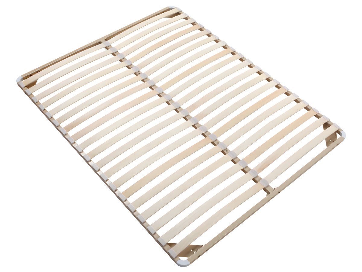 Sommier cadre à lattes 140 x 190 cm - 2x19 lattes - Sans pieds - Beige - KALISTA de YSMÉE - 3