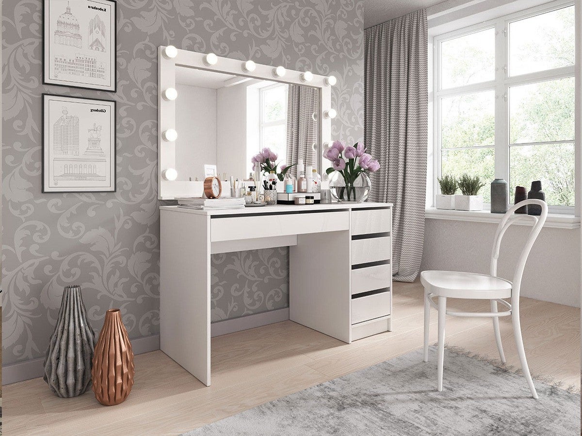 Bureau en bois 5 tiroirs 