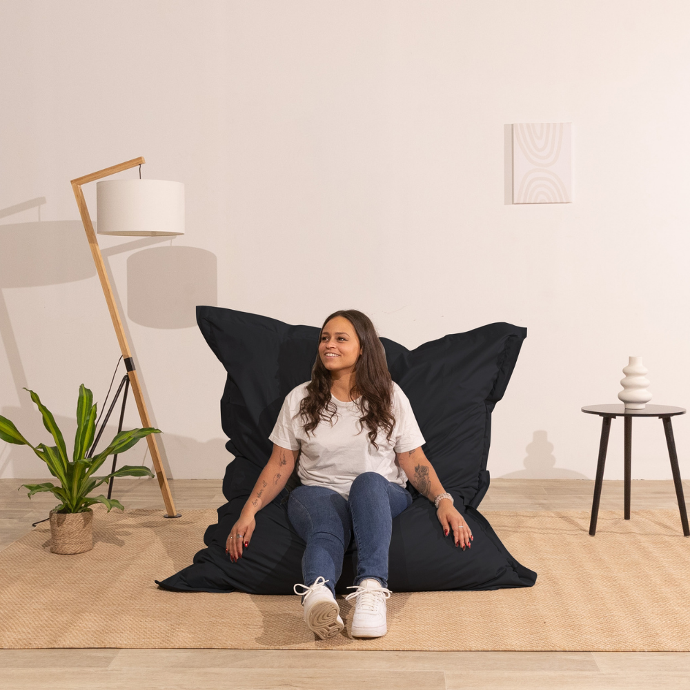 Pouf extérieur imperméable anti-uv déhoussable BANANAIR 140 x 180 cm noir - 2