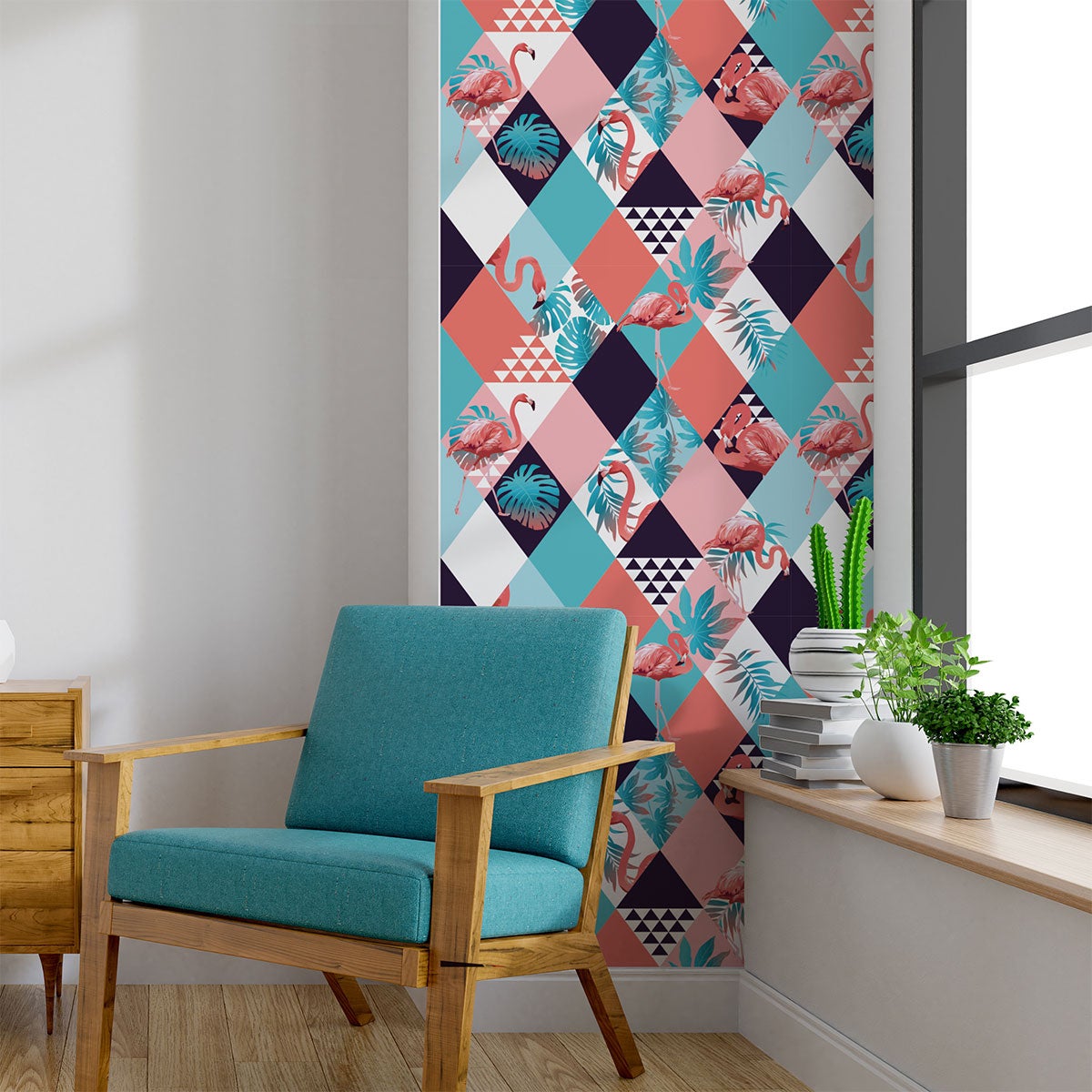 Adesivo carta da parati tropicale Malaisia - Sticker adesivo - adesivi murali - 60x60cm - 4