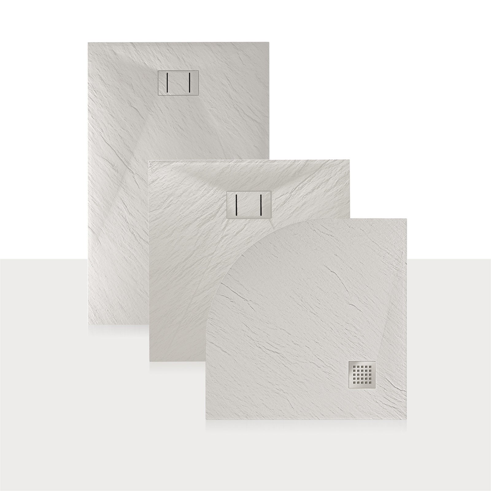 Piatto Doccia 70x100x2,6 CM Rettangolare Bianco Effetto Pietra mod. Blend - 6