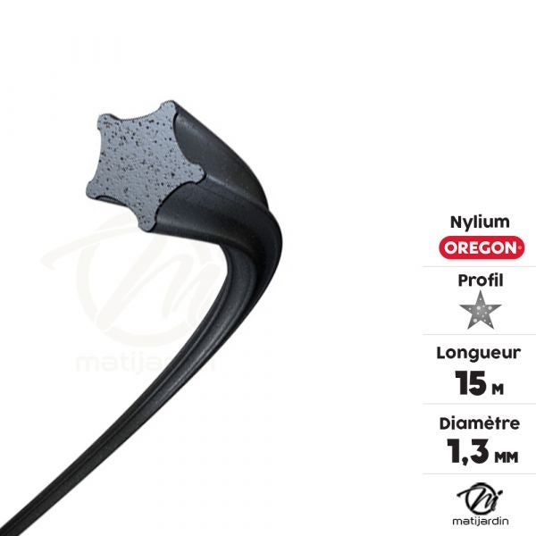 Fil nylon Oregon Nylium 1,3 mm x 15 m, Etoilé, Blister - 3