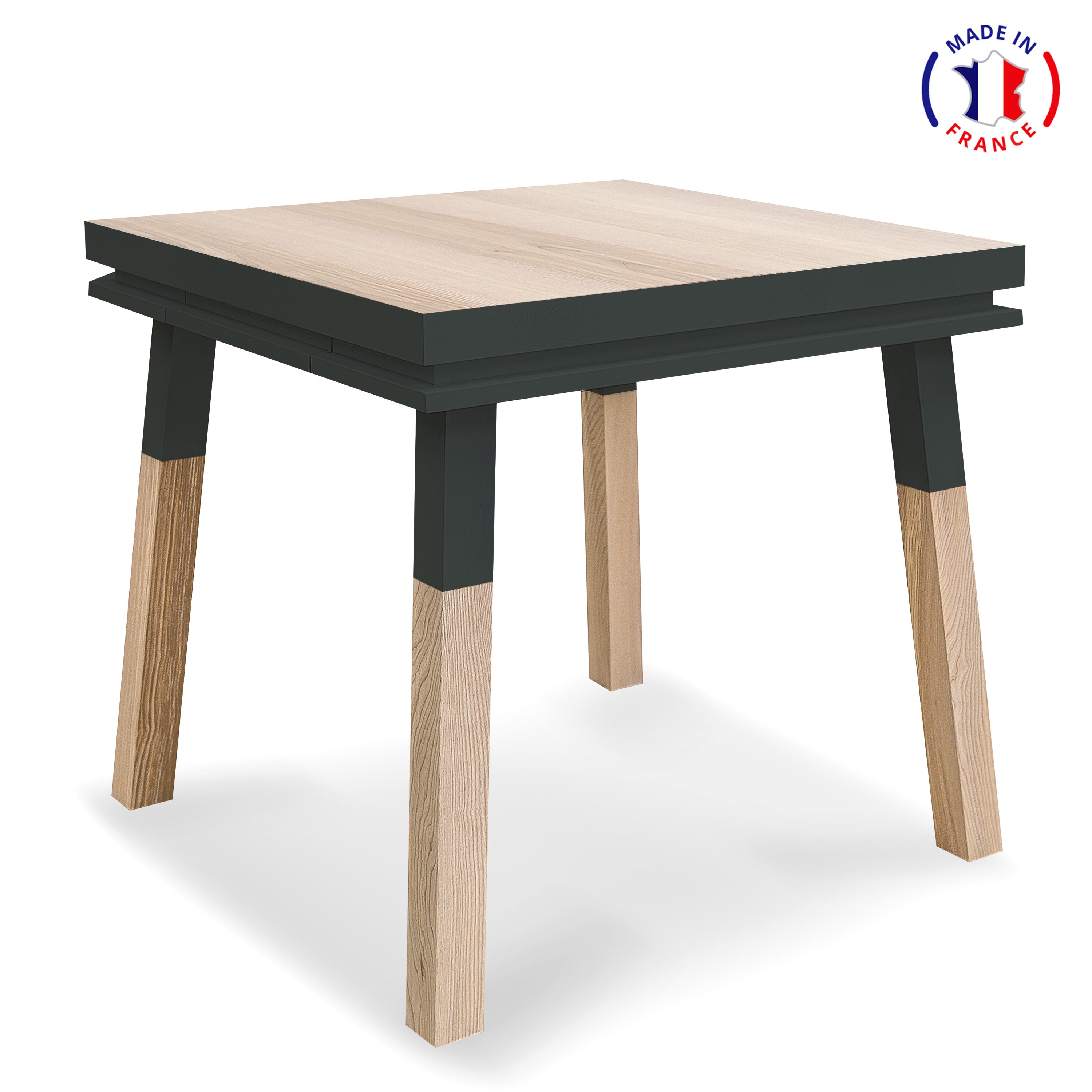 Table à Manger Carrée Industrielle 60x60x75cm - Table De Cuisine Ou Bar En Bois Et Métal Pour 2 à 4 Personnes