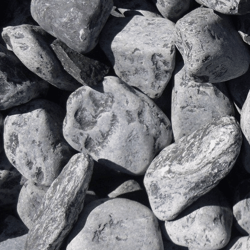 Sac de +/- 450 kg = 2,5M² Galet de marbre gris foncé 40-60 - 3