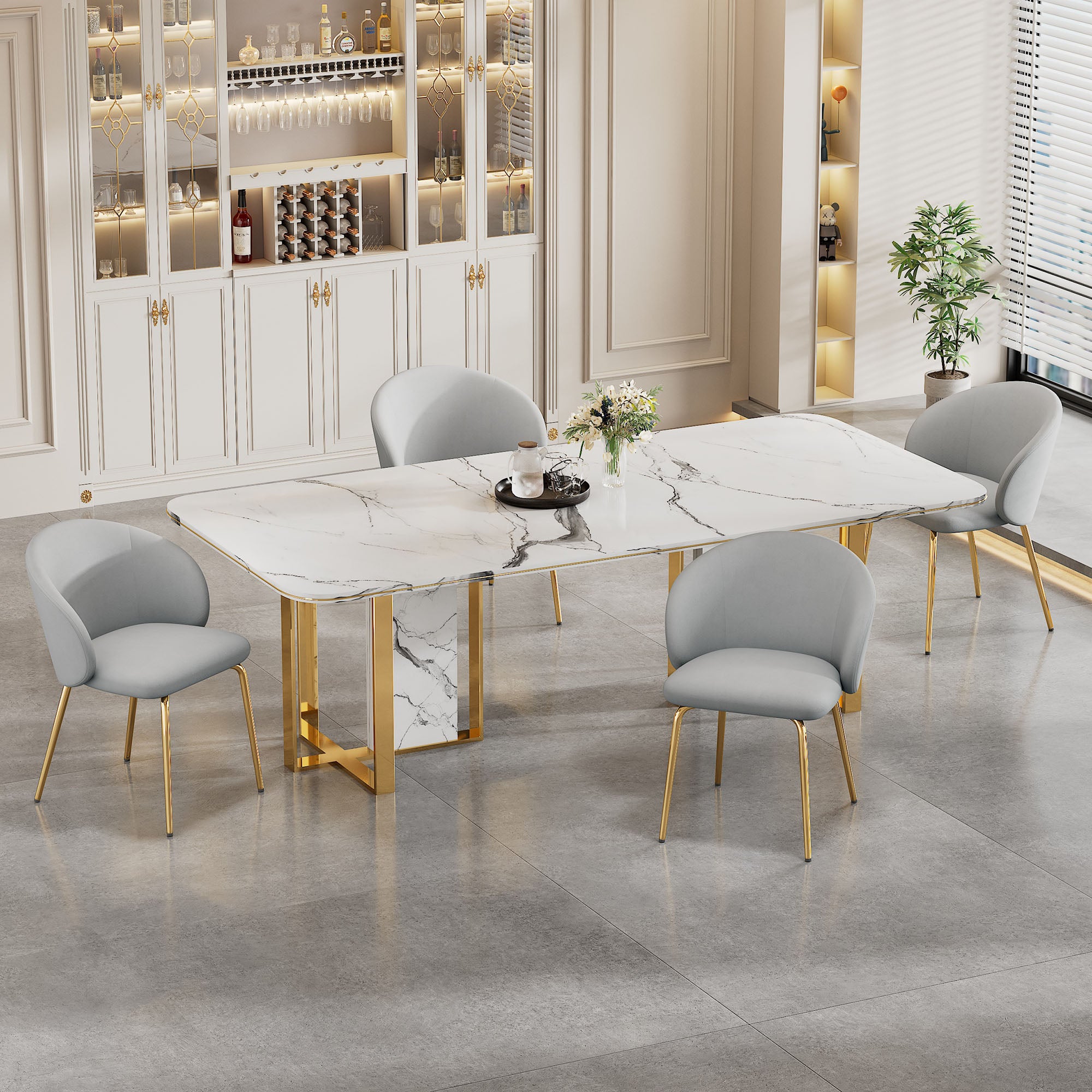 Sedie Moderne Siti Di Sedie Set Di Sedie Moderne In Velluto Grigio