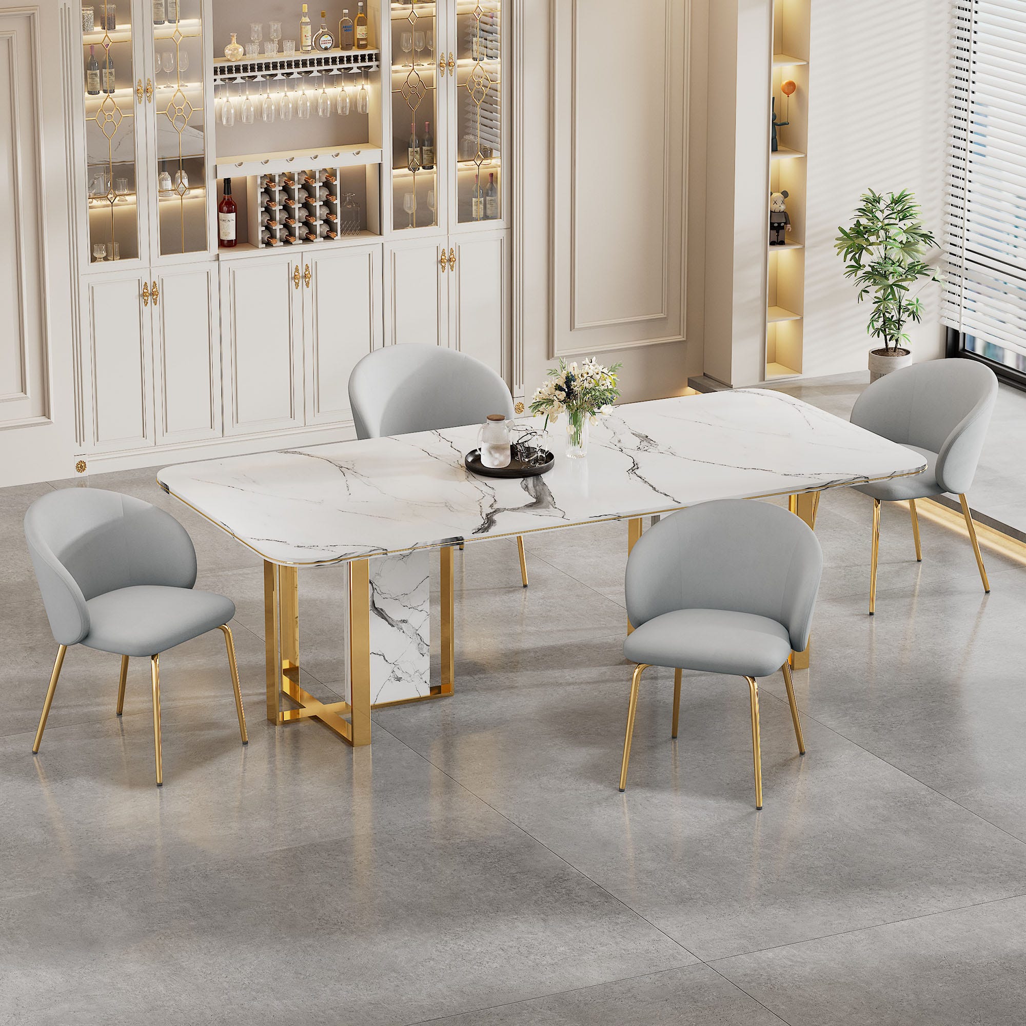 Sedie Moderne Siti Di Sedie Set Di Sedie Moderne In Velluto Grigio