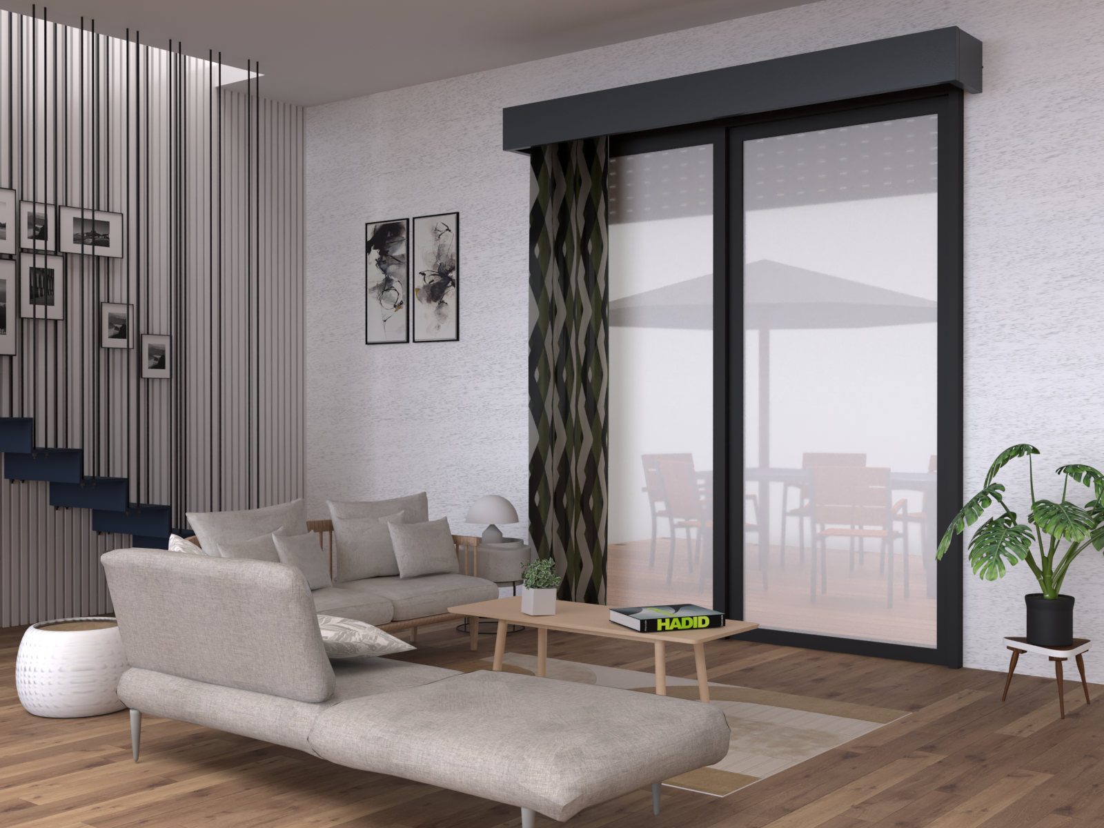 Cache coffre volet roulant 140 cm ATOLE - Gris anthracite RAL7016 - 7