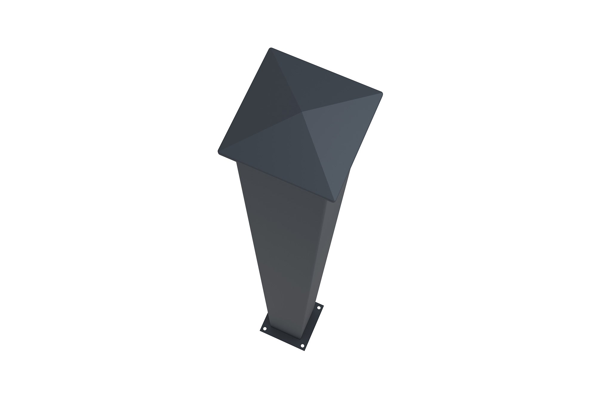 Poteau EIFEL 10x10 en aluminium H.166cm - Gris anthracite - 6