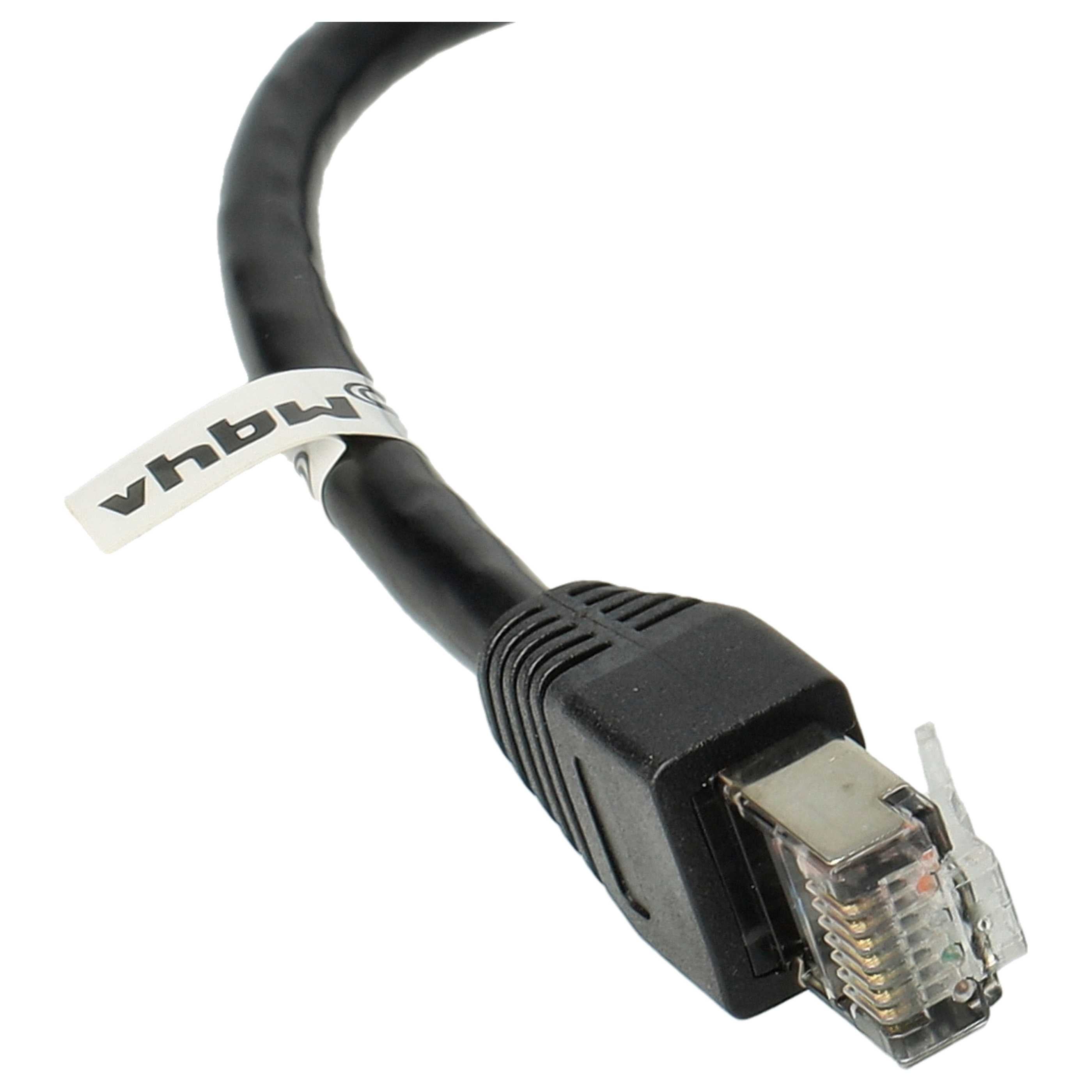 vhbw Câble de rallonge LAN Ethernet RJ45 mâle vers femelle - Rallonge Cat6 avec prise encastrée, 0,3 m noir - 4