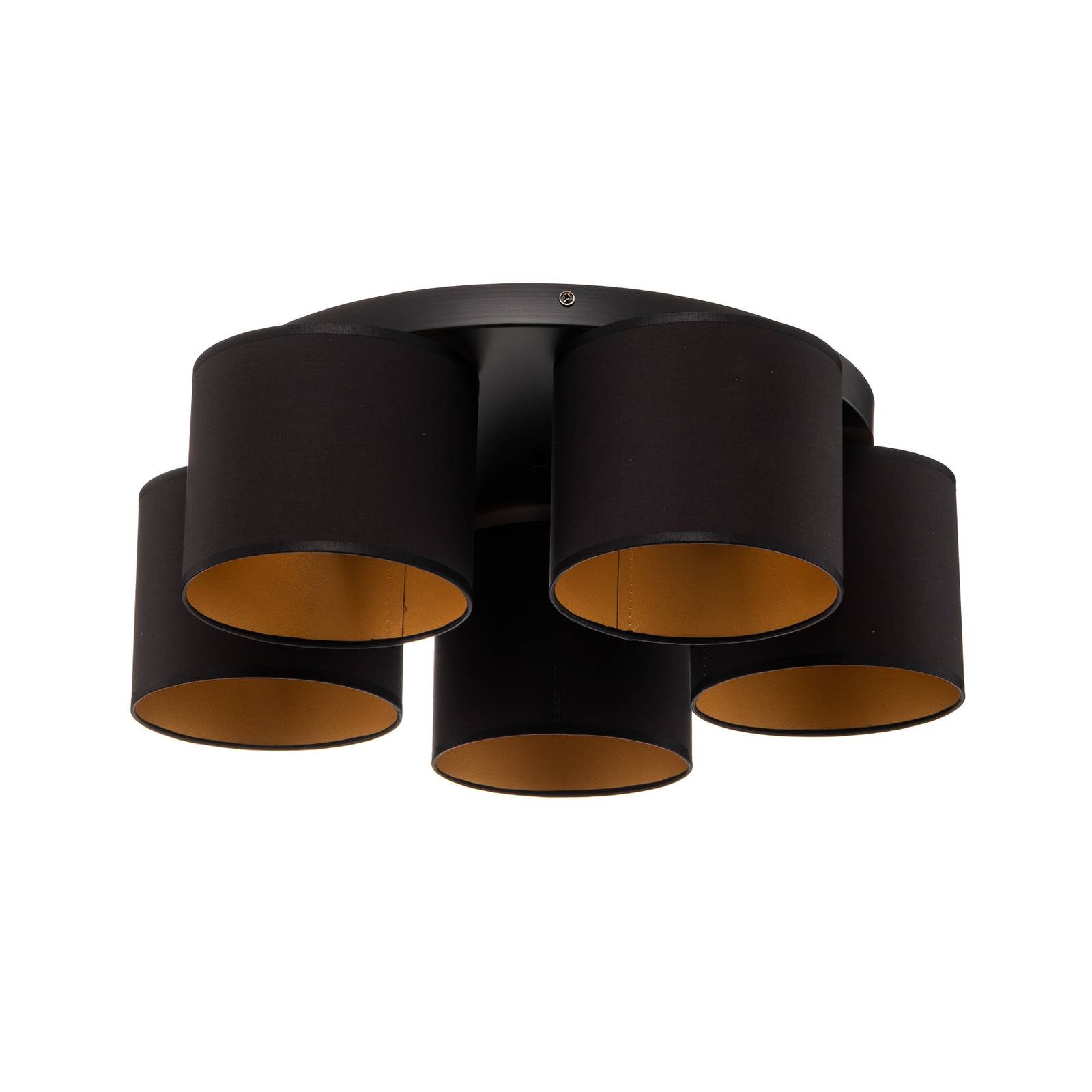 Lampa sufitowa Loft shade czarny mat-złota 5xE27x15W metal wym:18x58x58cm IP20 Luminex