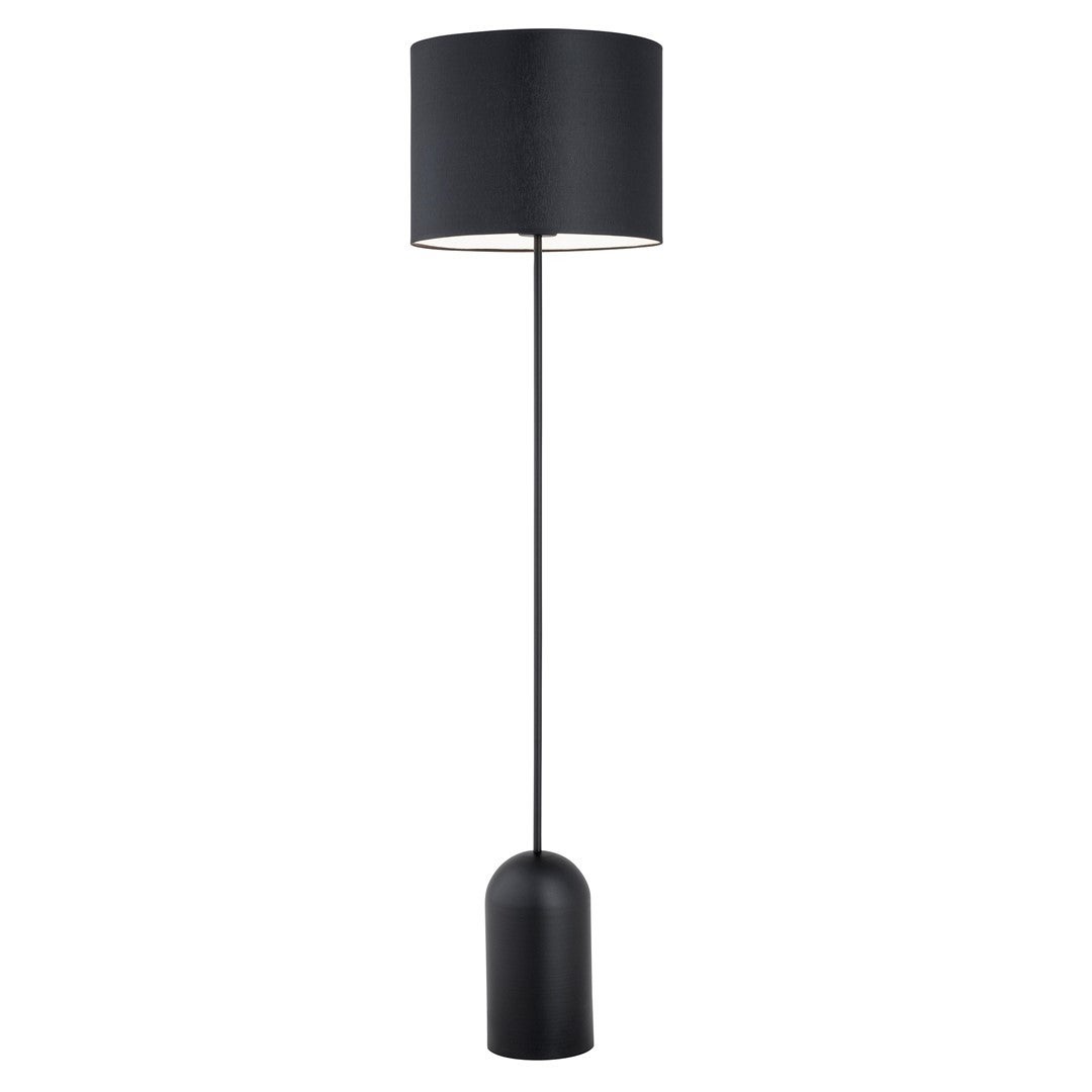 Lampa podłogowa stojąca Aspen czarno-biała 1xE27x15W wym: 142 x 35 x 35 cm tkanina Emibig