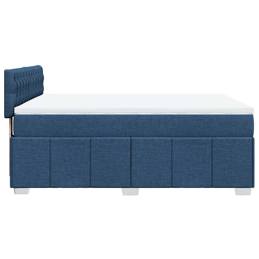 Sommier à lattes de lit avec matelas Bleu 140x200 cm Tissu - 6