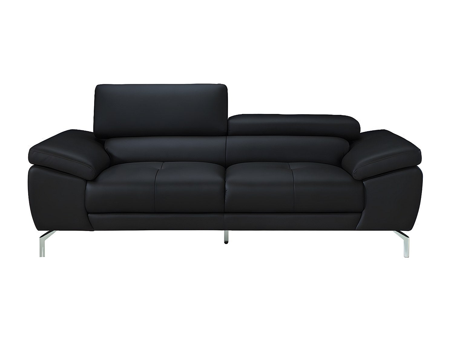 Canapé 3 places en cuir de buffle GRETEL - Noir - 2