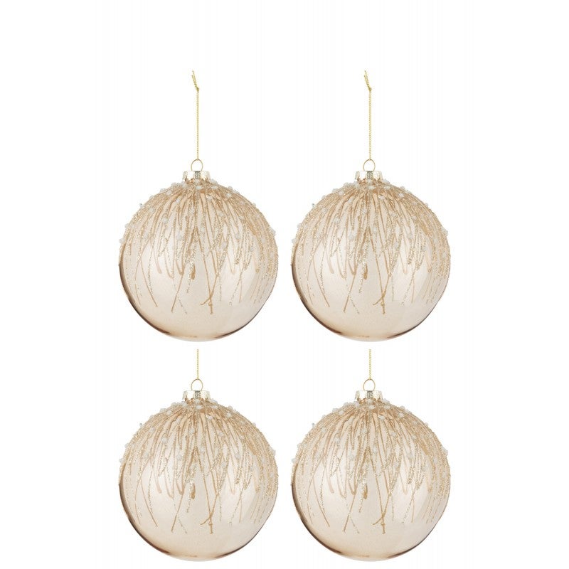 Set 4 Ornamenti Natalizi Babbo Natale In Yoga - Decorazioni Dipinte A Mano In Poliresina - 2