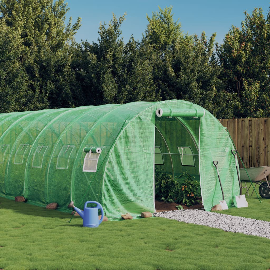 Szklarnia ze stalową ramą, zielona, 36 m², 12x3x2 m vidaXL