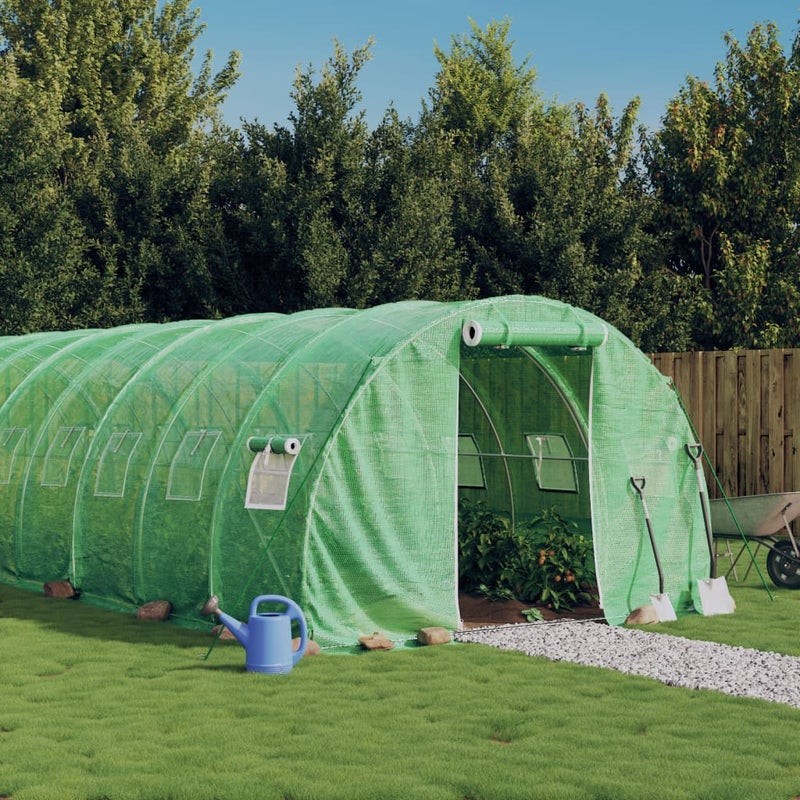 Szklarnia ze stalową ramą, zielona, 36 m², 12x3x2 m vidaXL