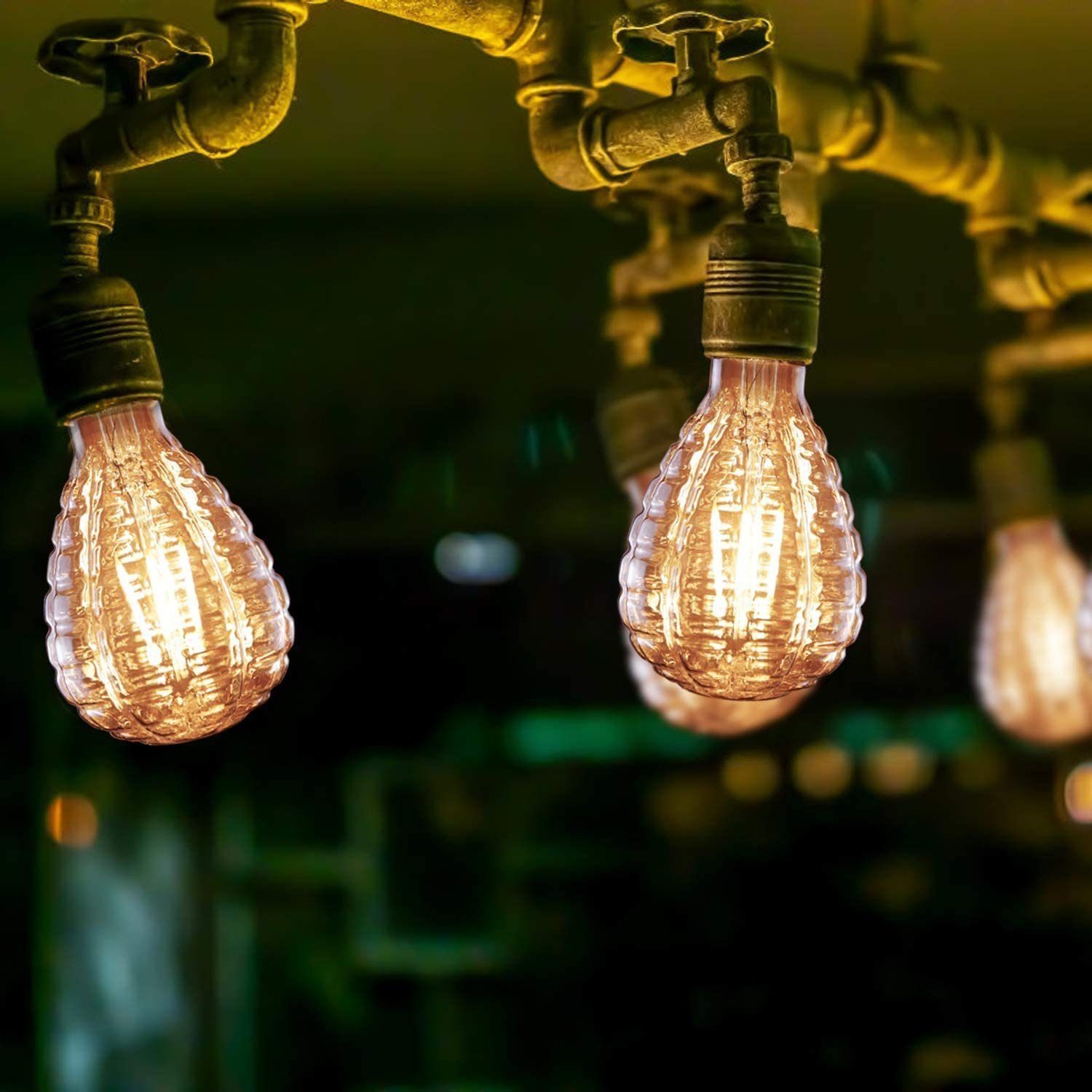 ZMH Żarówka LED E27, żarówka vintage, żarówka retro, ciepła biel, żarówka Edisona, żarówka z żarnikiem, ciepła biel, energooszczędna żarówka 4W