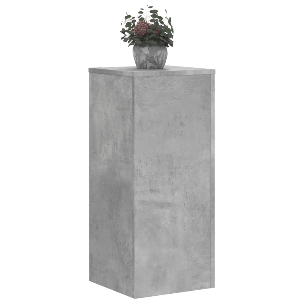 Supports pour plantes 2 pcs gris béton bois d'ingénierie - 3
