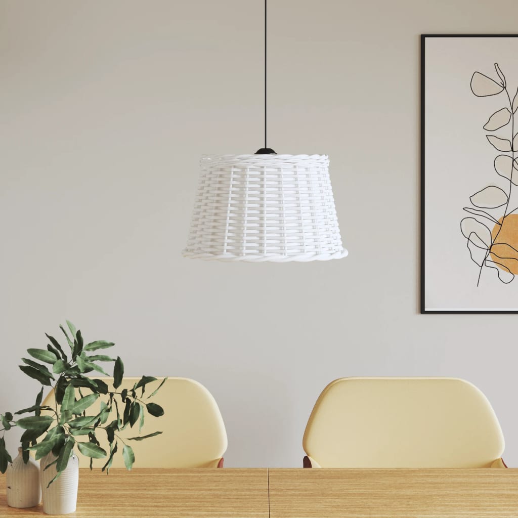 Maison exclusive - pantalla para lámpara de techo mimbre blanco ø45x28 cm