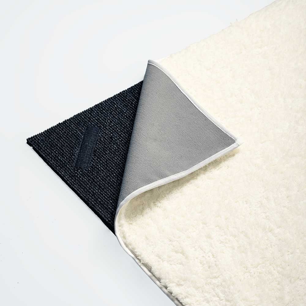 MODEMA - Tappeto lavabile in lavatrice, fondo antiscivolo, tappeto da cucina 45x90cm Shaggy Beige - 5