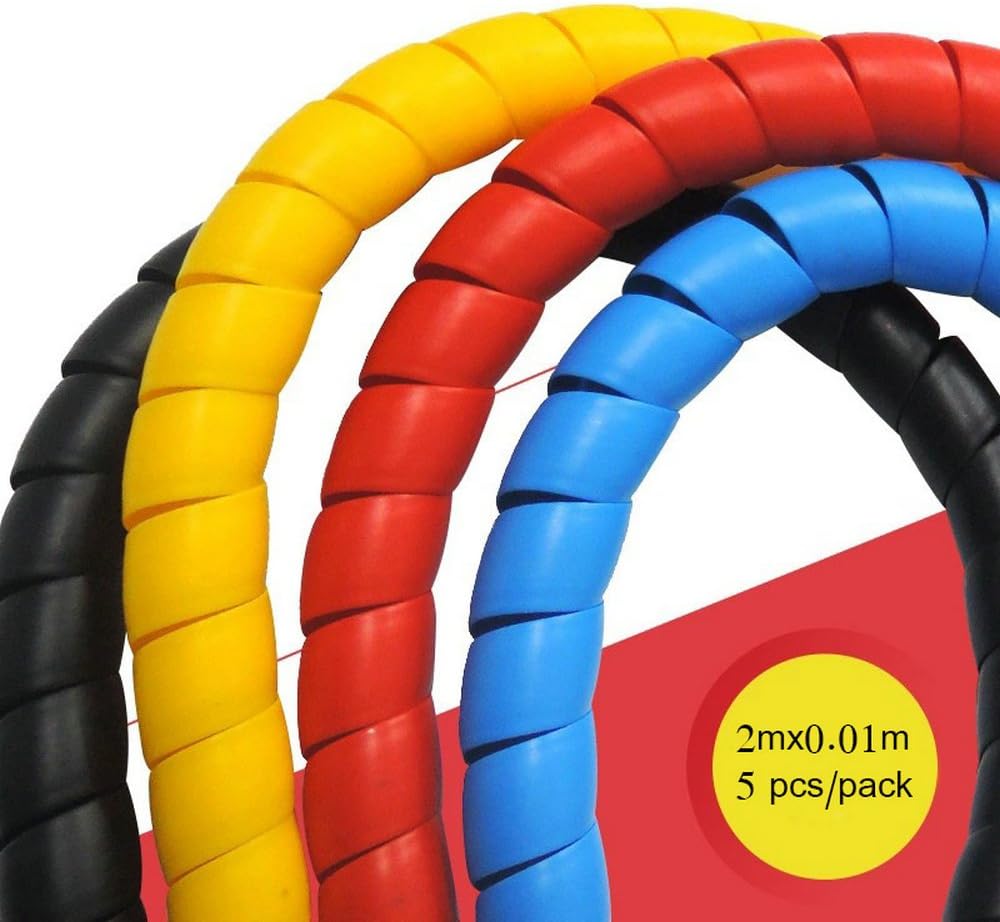 Lot de 5 Gaines de Protection Anti-Morsure – 5 Tubes de 2m (10m au Total), Largeur 10mm, pour Protéger Câbles des Animaux & Nettoyer Bureau - 2