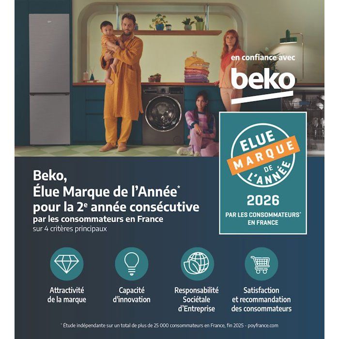 Lave vaisselle pose libre Beko DVN06430W 60 cm 14 couverts 47 dB SelfDry - 9