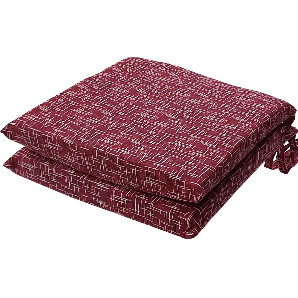 Lot De 2 Coussins Chaise TWLEAR - 40x43cm - Intérieur/extérieur - Tissu Polyester Hydrofuge - Orange