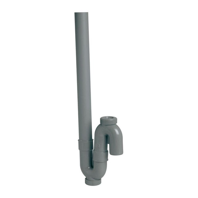 Nicoll - Siphon simple de machine à laver à sortie verticale orientable - 1YH23C - PVC gris - Ø 40 mm - 1YH23C
