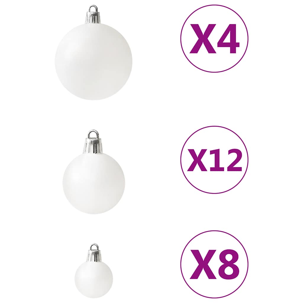 Ensemble de boules de Noël 100 pcs Blanc vidaXL - 6