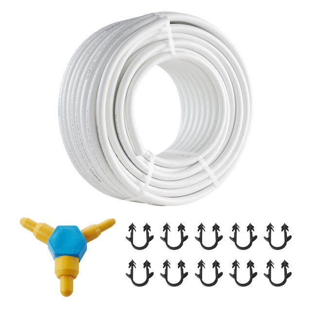 Tubo PEX Alluminio per Riscaldamento a Pavimento Rotolo 50 m, Tubo PEX-AL-PEX in Composito Alluminio-Plastica Φ20 mm Spessore 2 mm, Tubo Barrier VEVOR