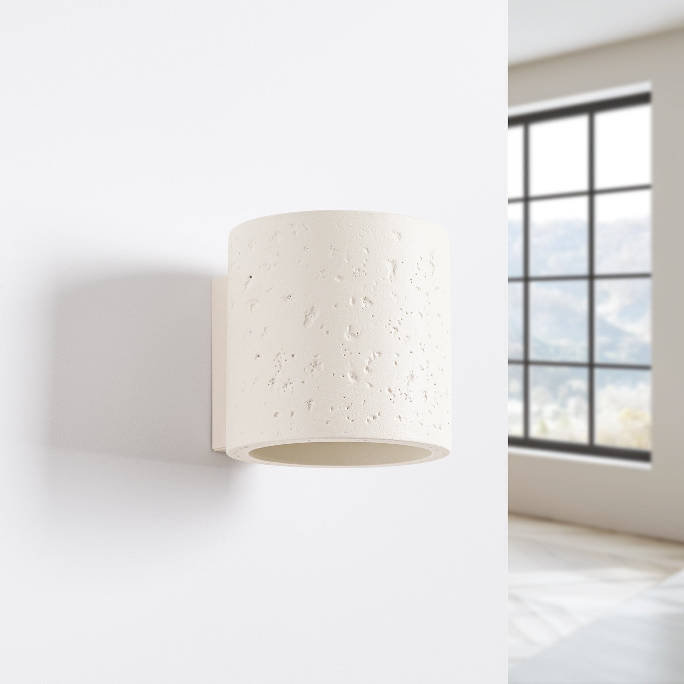 Kinkiet ścienny betonowy ORBIS beżowy 1xG9x15W beton architektoniczny wym:10x10x12cm IP20 Sollux Lighting - 2