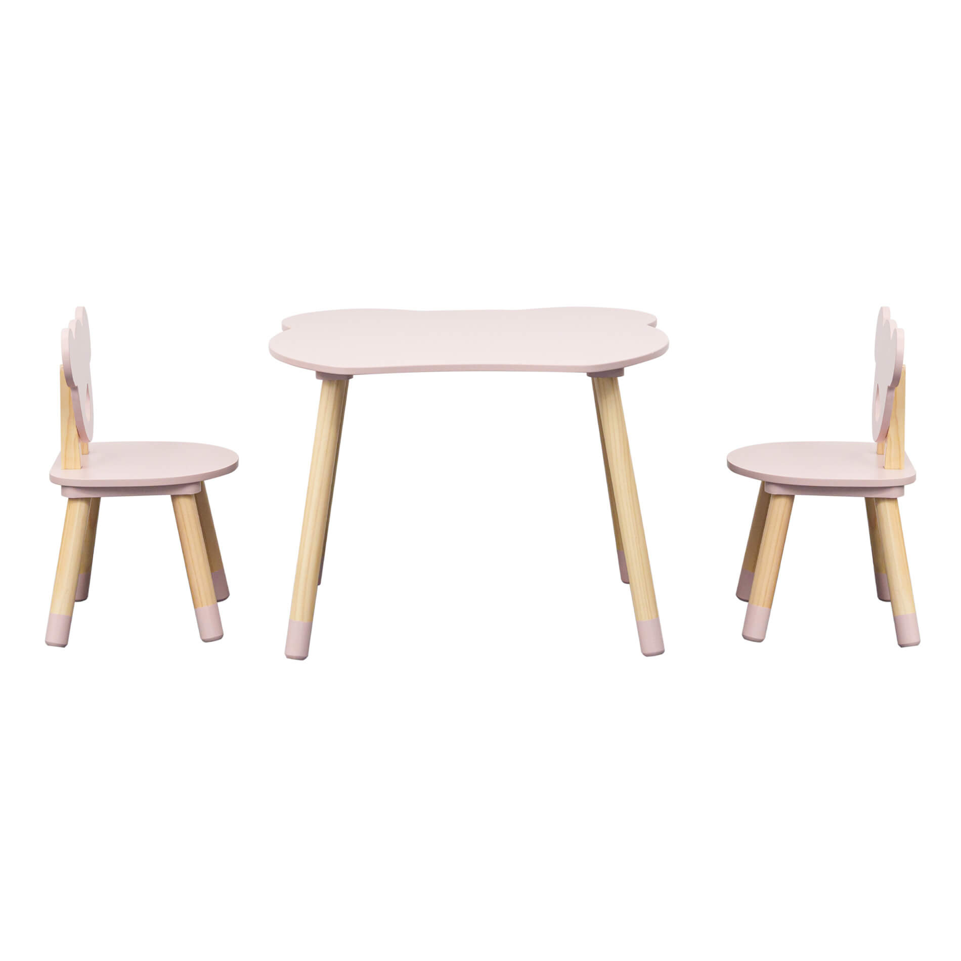 Table Et 2 Chaises Enfants Design Nuage - Bois De Pin Et MDF, Hauteur Adaptée, Couleur Vert Menthe - 11
