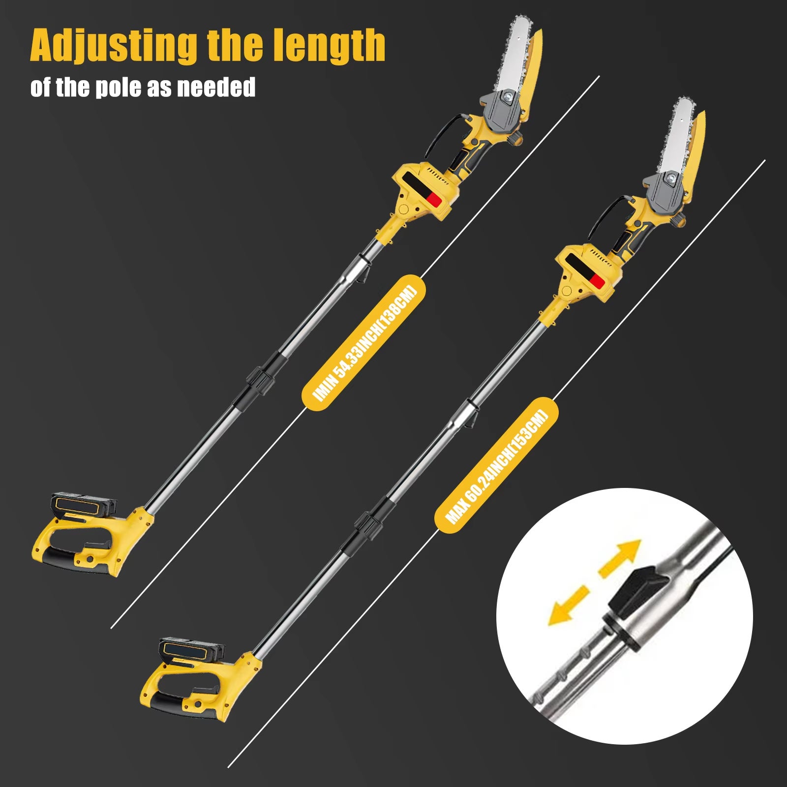 QWINERN Élagueuse électrique 21 V, sécateur de jardin, tronçonneuse sans fil, 2 batteries, idéale pour l'élagage des arbres de jardin. - 2
