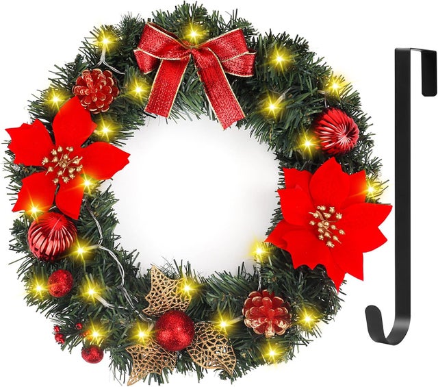 Corona de Navidad Artificial con Colgador para la Puerta de entrada 40cm