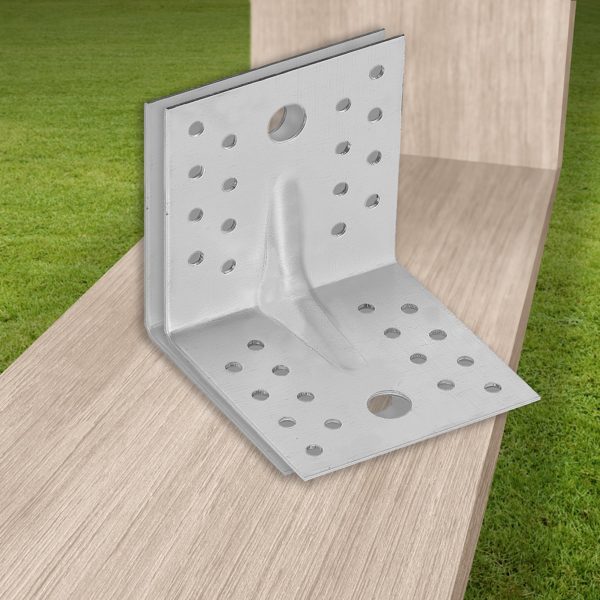 12 szt. Kątownik Ciesielski - Łącznik Budowlany - 80 x 80 x 80 mm - Stal ocynkowana - Z Przetłoczeniem - Nierdzewny KOTARBAU - 9