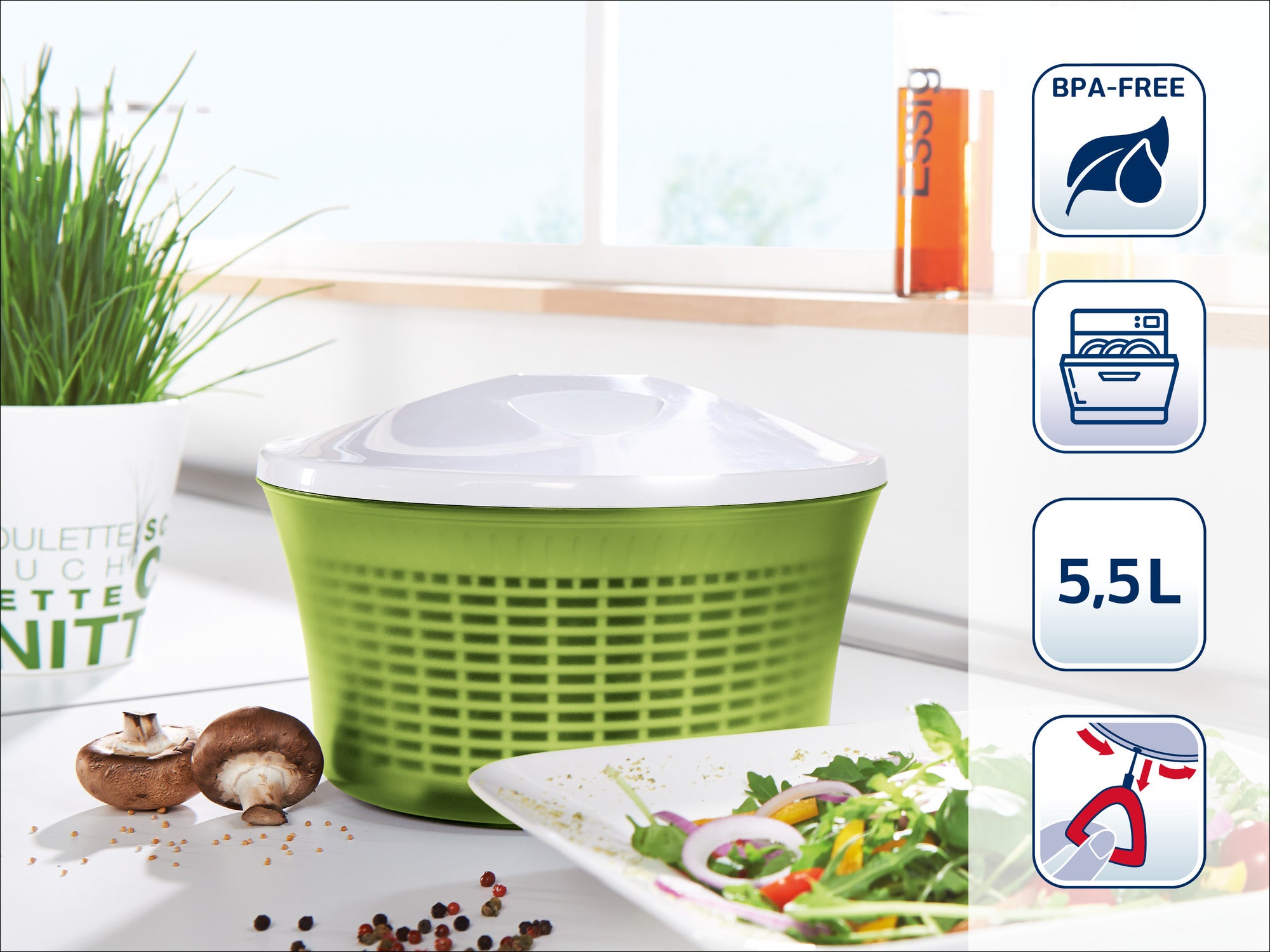 Essoreuse à salade 27 cm Leifheit - 2