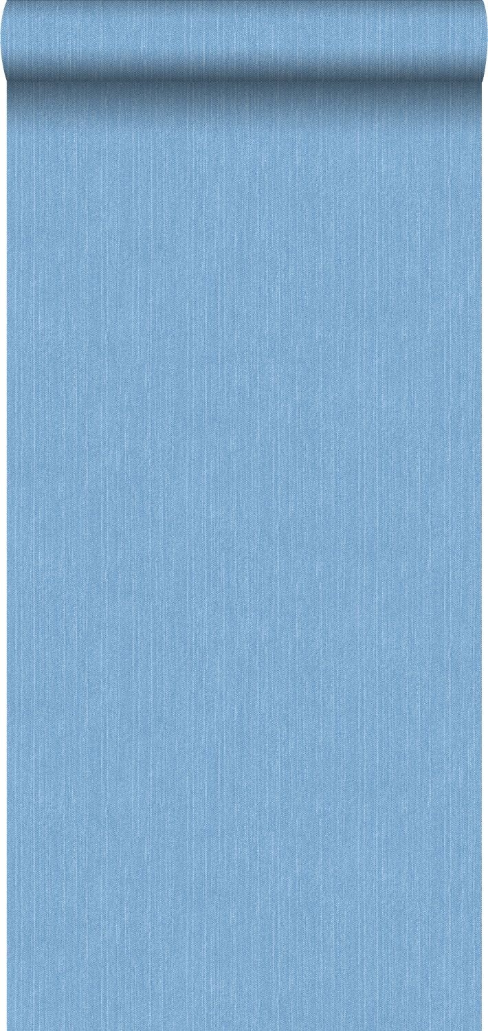 Tapeta tekstura zwykłych dżinsów vintage blue - 53 cm x 10.05 m - WALLS4YOU