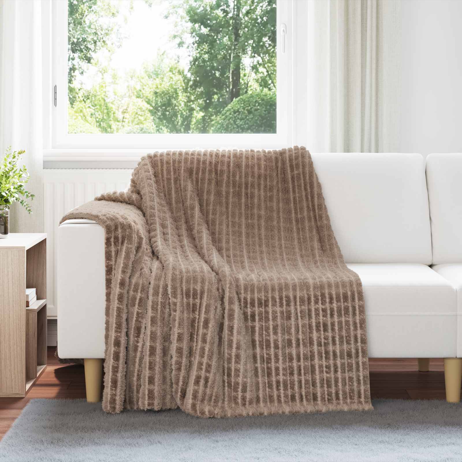 Coperta Di Natale In Flanella Di Lana Con Disegno Di Renne E Fiocchi Di Neve, Morbida E Calda Per Il Divano D'inverno, Plaid Rosso E Nero | SHEIN ALIA