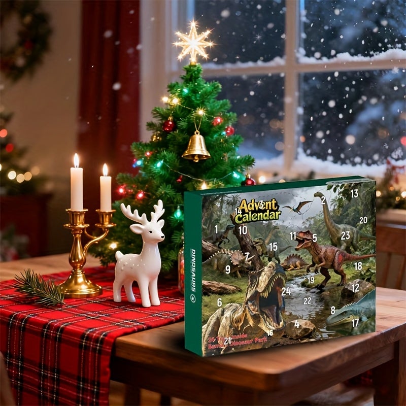 Calendario dell'Avvento con dinosauri, calendario del conto alla rovescia di 24 giorni, regalo a sorpresa, riempitivo per sacchetti regalo - 2