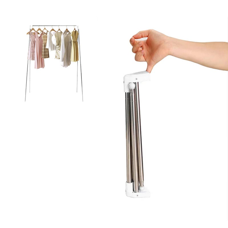 Przenośny wieszak podróżny, składany wieszak, przenośna i składana suszarka do ubrań, biały