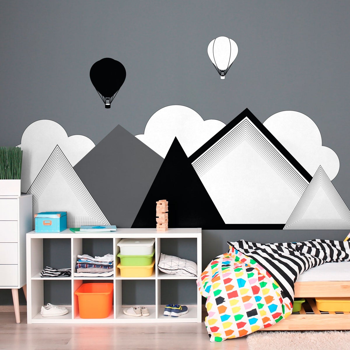 Adesivo bambino giganti montagne scandinave Nordkapp - Sticker adesivo - adesivi murali - 100x135cm - 6