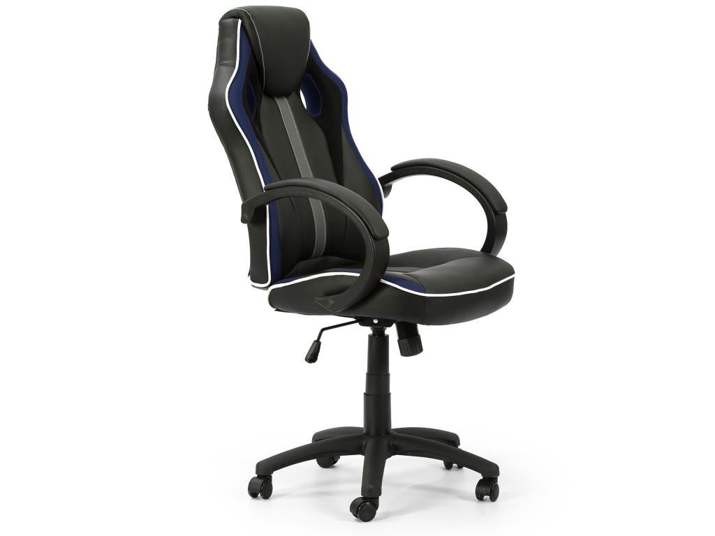 Sillón de Oficina elevable y reclinable Formula, Color Negro/Azul - 5