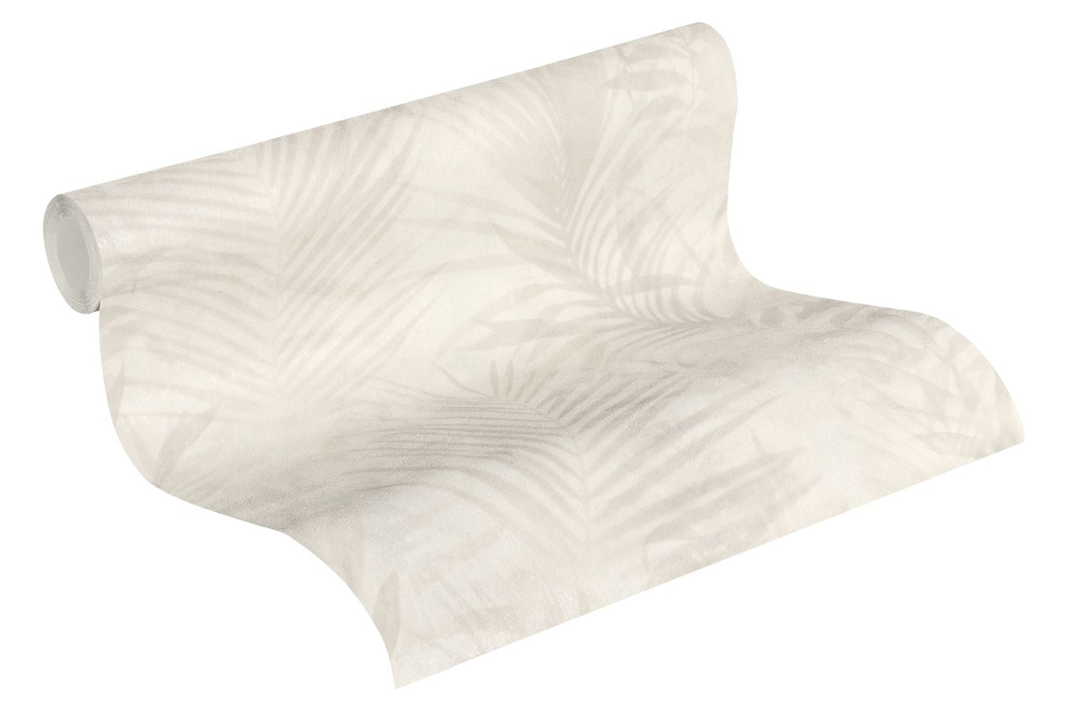 Papel pintado crema para interior tropical Papel pintado estampado de hojas y plantas grises Papel pintado salón moderno, 10,05 x 0,53 m - 8