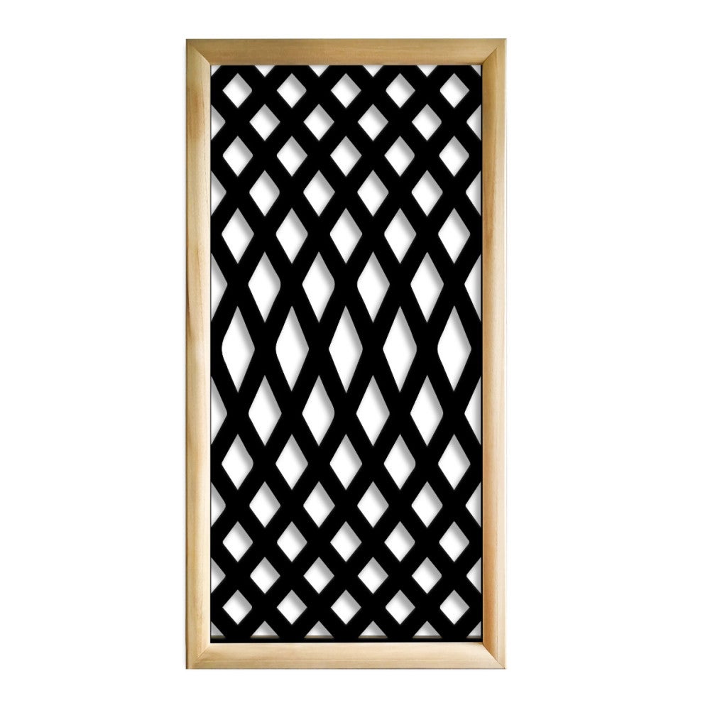 SEVILLE - Prostokątne moduły dekoracyjne z drewna i PCV - Rozmiar 47x94 cm - Grubość 47 mm - Kolor wewnętrzny CZARNY