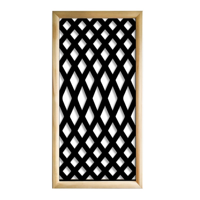 SEVILLE - Prostokątne moduły dekoracyjne z drewna i PCV - Rozmiar 47x94 cm - Grubość 47 mm - Kolor wewnętrzny CZARNY