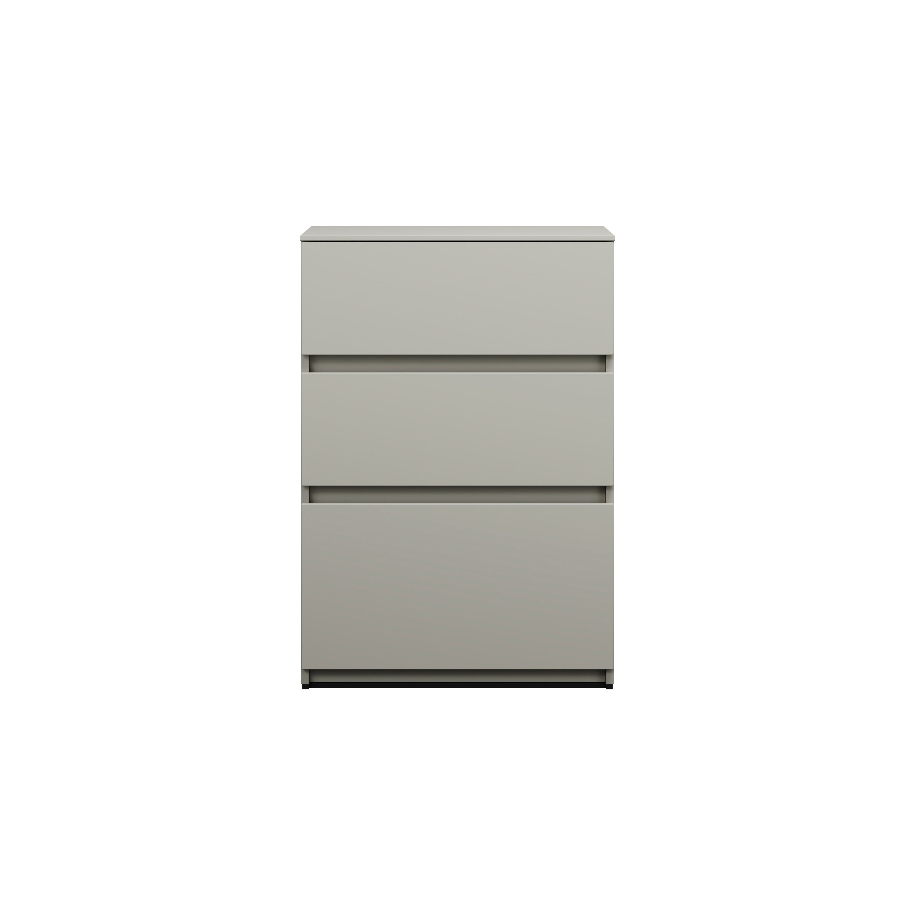 Burgbad lin20 mueble bajo lavabo, 3 extraíbles, 600x357x870mm, usix060f5352, color: gris basalto mate con borde láser